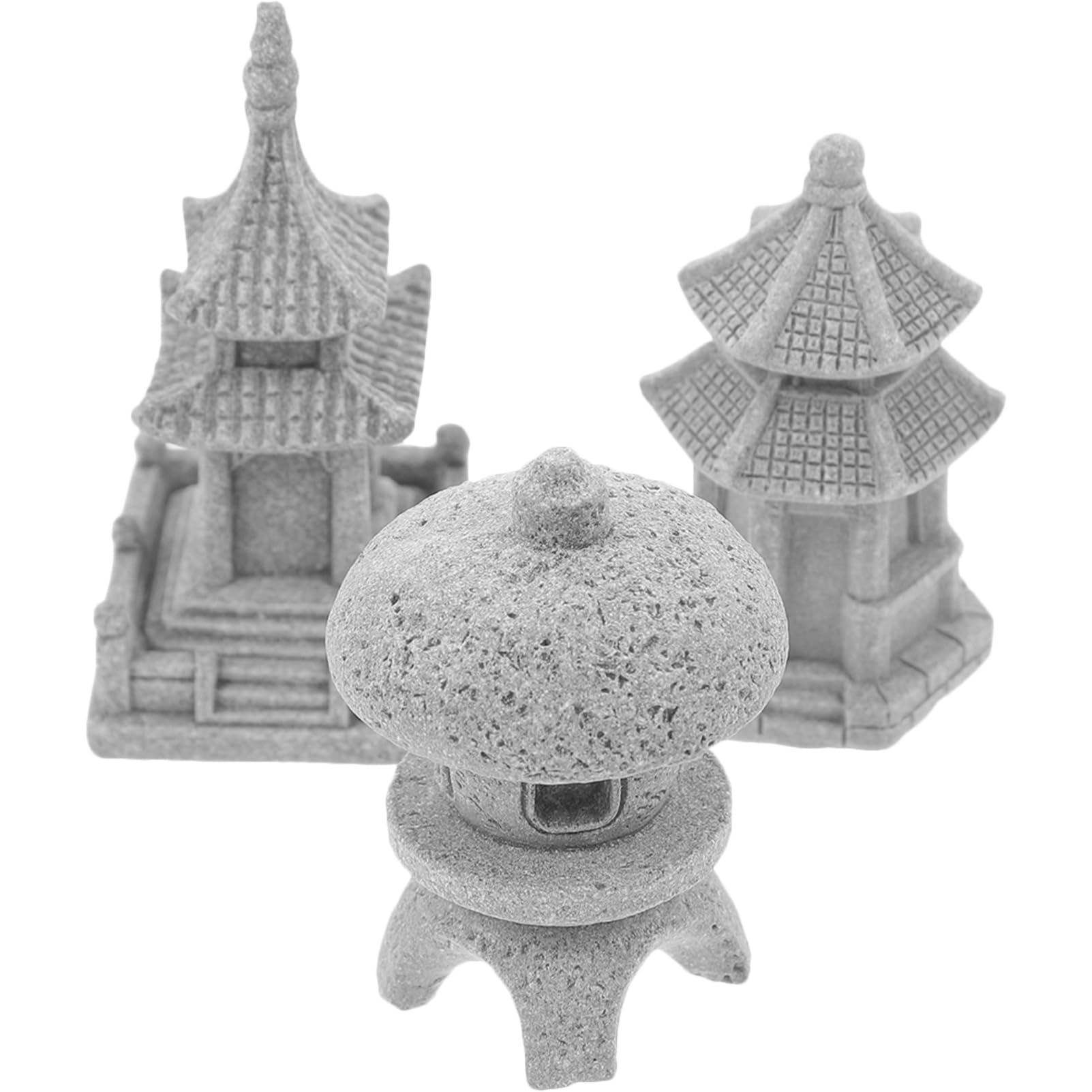 BESTonZON 3 Sätze Teiliges Pavillon Miniatur Statue Für Bonsai Und Garten Dekoration Langlebig Für Balkon Und Terrasse Geeignet 3 Stück * 3