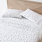Eddie Bauer - Twin Sheet Set, Cotton Percale Bedding Set, Crisp & Cool Home Decor, Dorm Room Essentials (Kayaks White, Twin)
