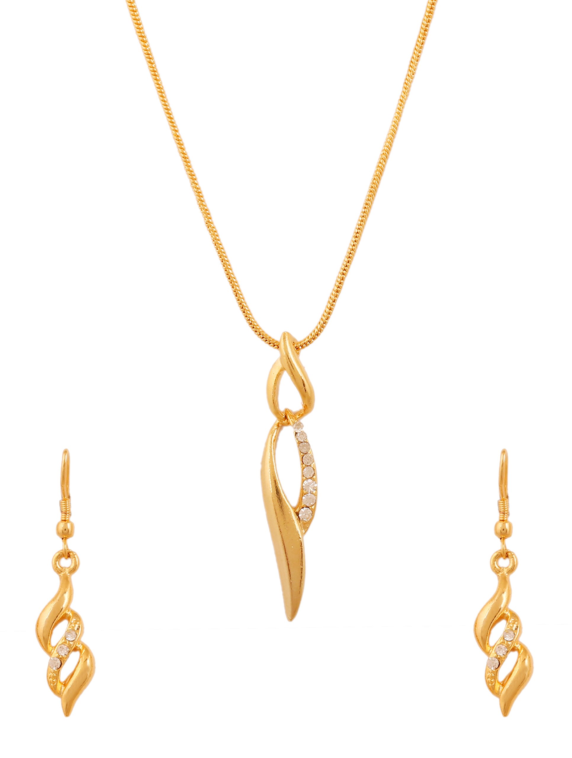 TouchstoneIndian Bollywood delicate Creative Designer Jewelry Pendant Set colorful In Gold And Silver Tone For Women.