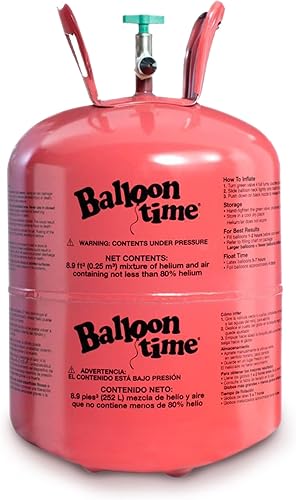 Miniatura 8 de Tanque de helio para globos en casa, kit de bomba de globos de helio de 14.9 pies cúbicos con 50 globos de látex surtidos, cinta blanca para rizar y