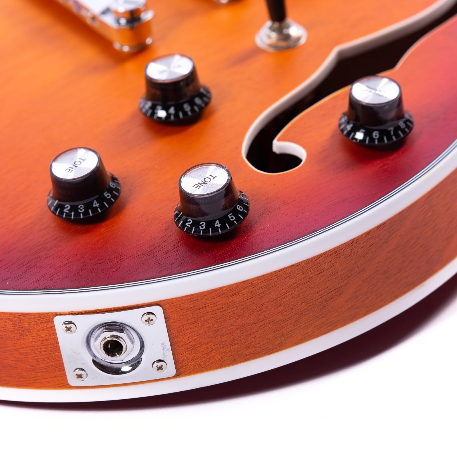 Standard Gitara Elektryczna Profesjonalna Gitara Elektryczna Semi Hollow Z Mahoniowym Korpusem Rozszczepianiem Cewek Odpowiednia Do Ćwiczeń Gry