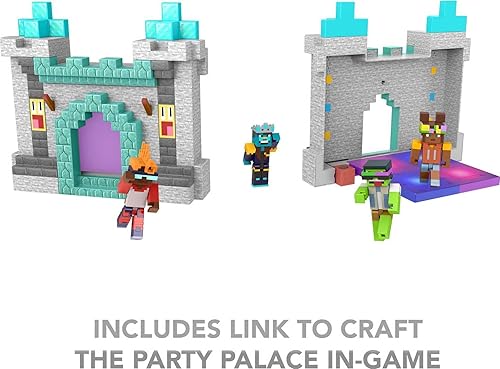 Miniatura 4 de Mattel Minecraft Creator Series Playset, juguete Party Supreme's Palace con luces, música y figura de acción de 3.25 pulgadas