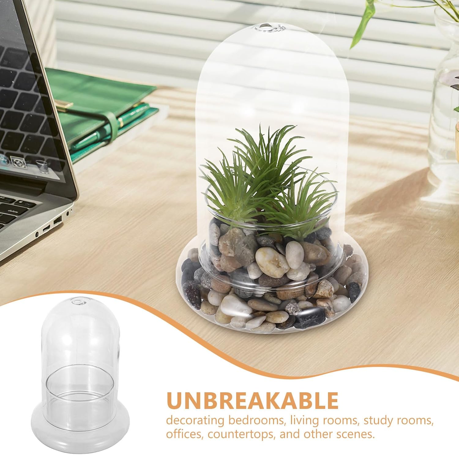 2pcs Moss Glass Bottle Terrarium with 8mm Hole, Borosilicate DIY Decor image 3