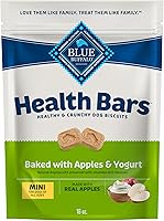 Blue Buffalo Health Bars Mini Crunchy Dog Biscuits - Oven-Baked Apples & Yogurt Natural Treats, 16oz Bag