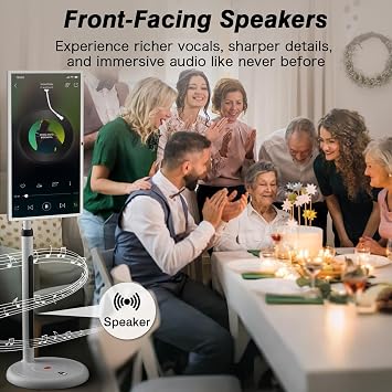 32 Inch Smart Portable TV on Wheels 4K Touchscreen,Mobile TV Tablet on Stand with Wheels,Android 13,(5-8-Hour) Battery,with 4k HD Camera,Full Swivel Rotation,(8RAM+128GB) (32 inch Ultra)