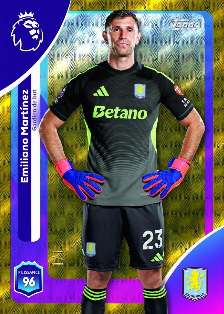 Topps Premier League 2026 – Édition Debut – Boîte complète – 28 paquets par boîte (280 cartes) 3 cartes spéciales ou plus par paquet.