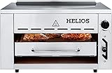 Meateor 800 Grad Oberhitzegrill Helios Gasgrill Hochleistungsgrill Aus Edelstahl Inkl. Grillrost Und Gastroschale