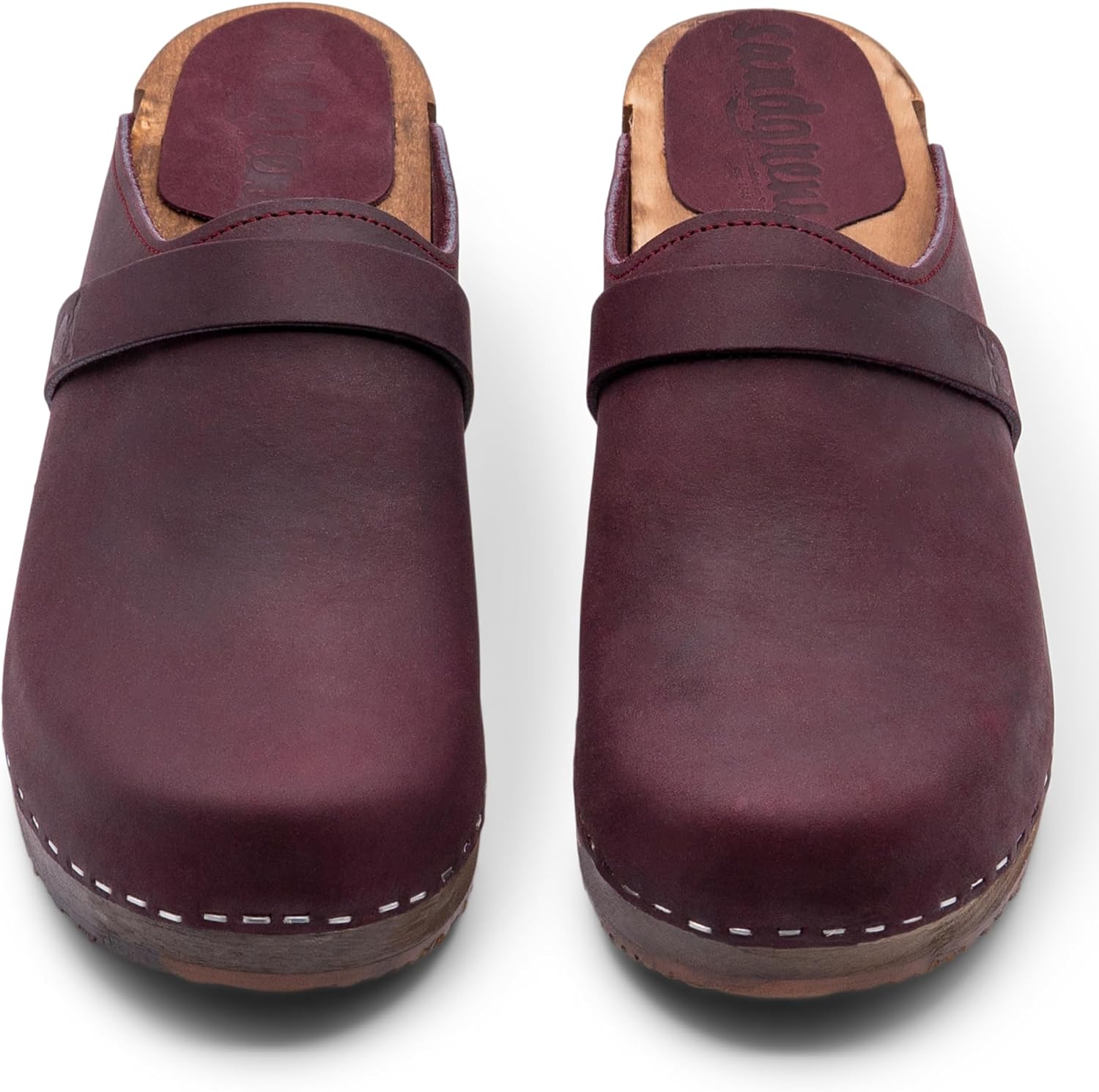 Sandgrens Handmade Swedish Wood Clogs for Women, Low Heel Mule | Tokyo - Image 6