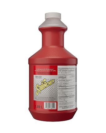 Sqwincher Electrolyte Liquid Concentrate, Fruit Punch 64 oz Jug, 6 Pack
