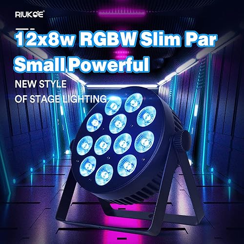 Miniatura 3 de DJ SlimPAR RGBW LED Par puede lavar la luz DMX luces de escenario activadas por sonido sin ventilador para eventos, fiesta, paquete de 6