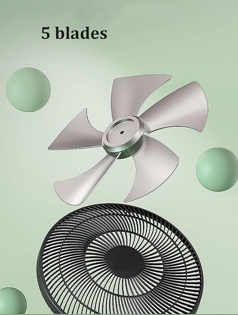 Oscillating Table Fan 14 Inch with 3 Speed ​​Settings, 5 Aluminum Blades, Base Air Circulation Fan (Samll)