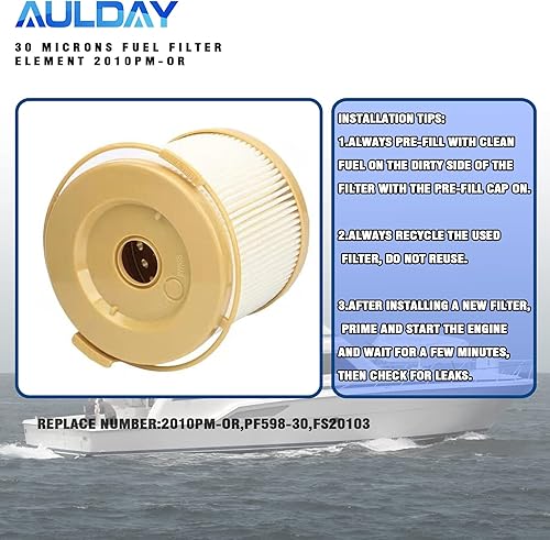 Miniatura 4 de 2010PM-OR 8 piezas AULDAY de 30 micrones de repuesto para turbina 500FH 500FG Marine 500 Series 500FG30 500FG1230 500FG2430 y 75500FGX30