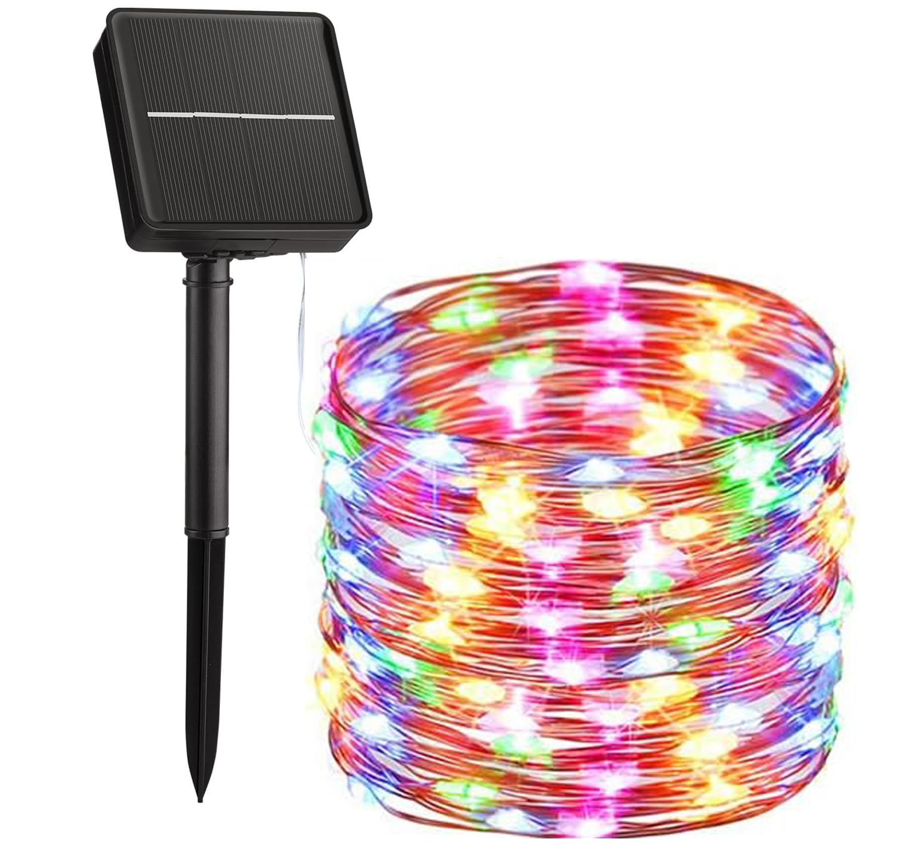KINGCOO Solar String Lights Outdoor, Waterproof 20M 200LED Copper Wire Solar Powered Fairy Decorative Lights for Christmas Garden Yard Tree BBQ Patio Wedding Party (Multicolor)