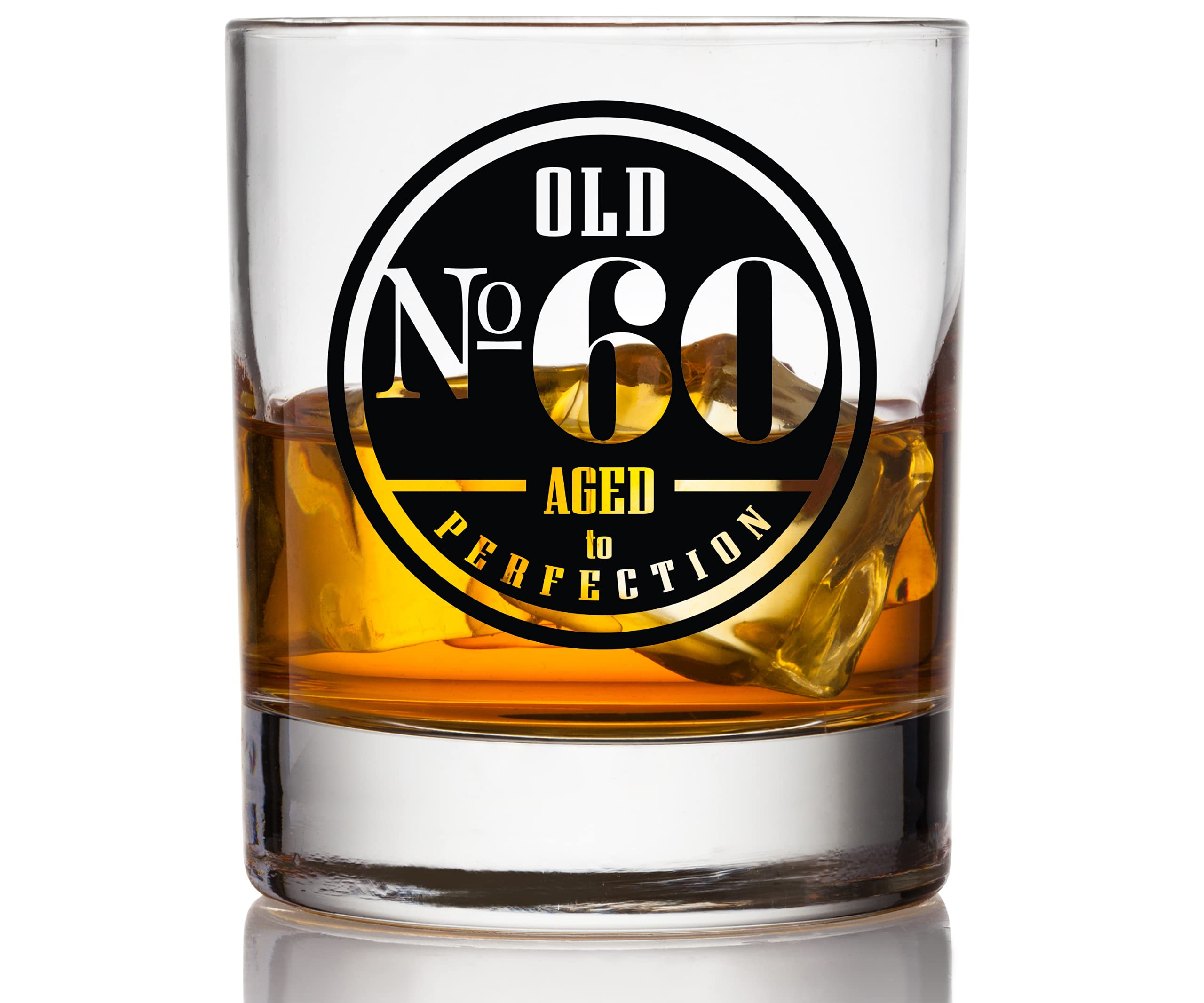Buy Old No. 60 Whiskey Glass For Men 60th Birthday Gifts for Him