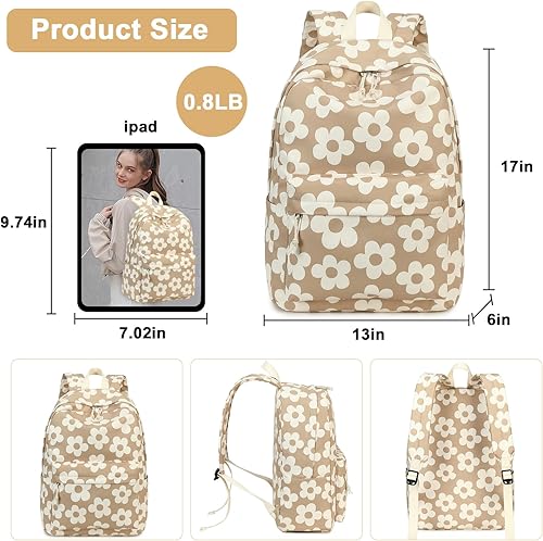 Vista 56 de Bluboon Juego de mochila para adolescentes, mochila escolar para niñas, lonchera y lápices, bolsas para estudiantes, 3 en 1 Gris-3