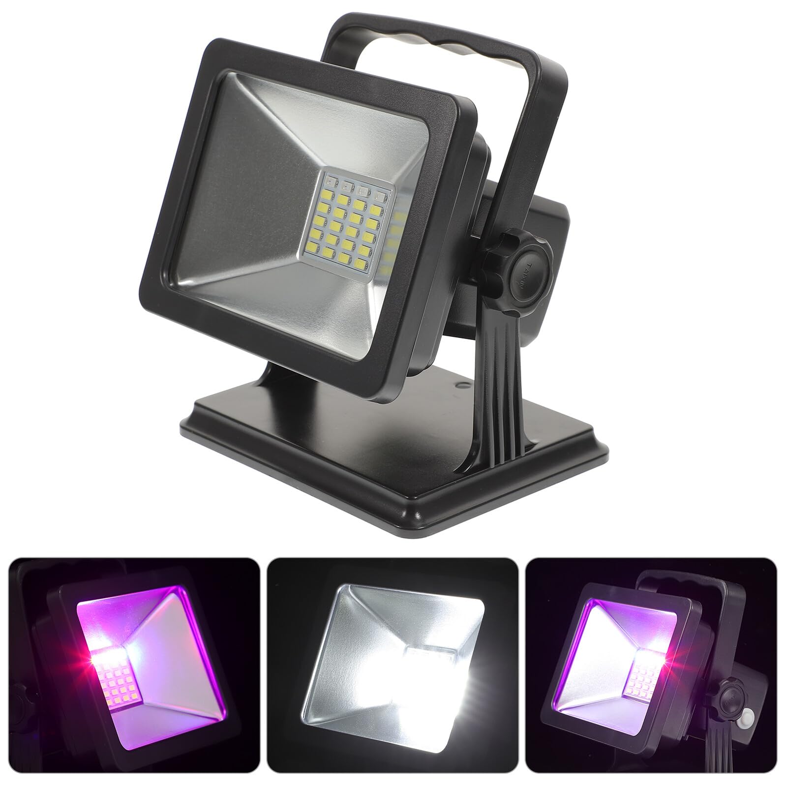 KOMBIUDA LED Flood Lamp Recargable con Luz Roja y Azul de Emergencia Imán para Exterior Jardín y Camping Luz de Trabajo Portátil y Resistente