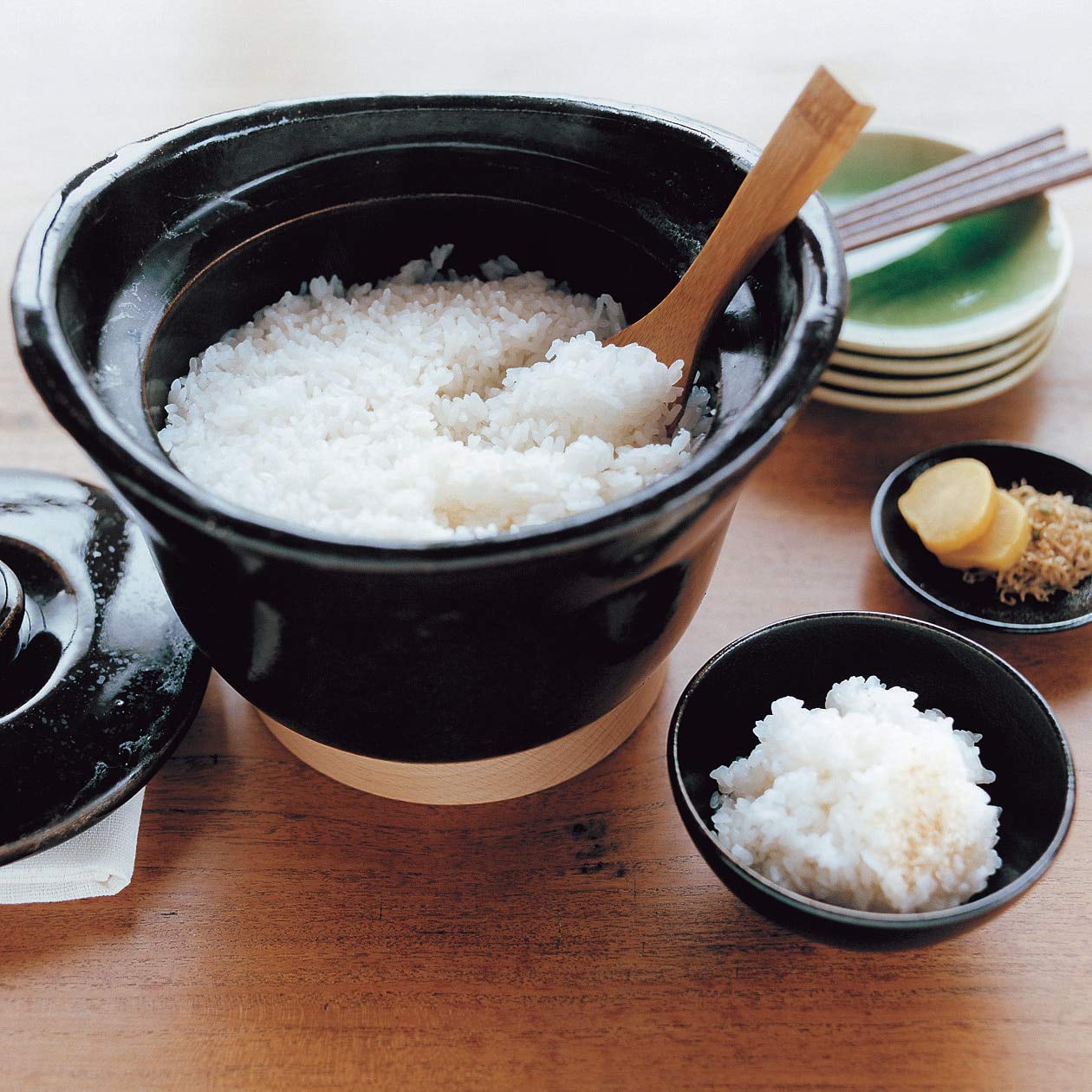 Amazon｜無印良品 研磨 土釜おこげ 3合炊き 約直径22×高さ15cm 