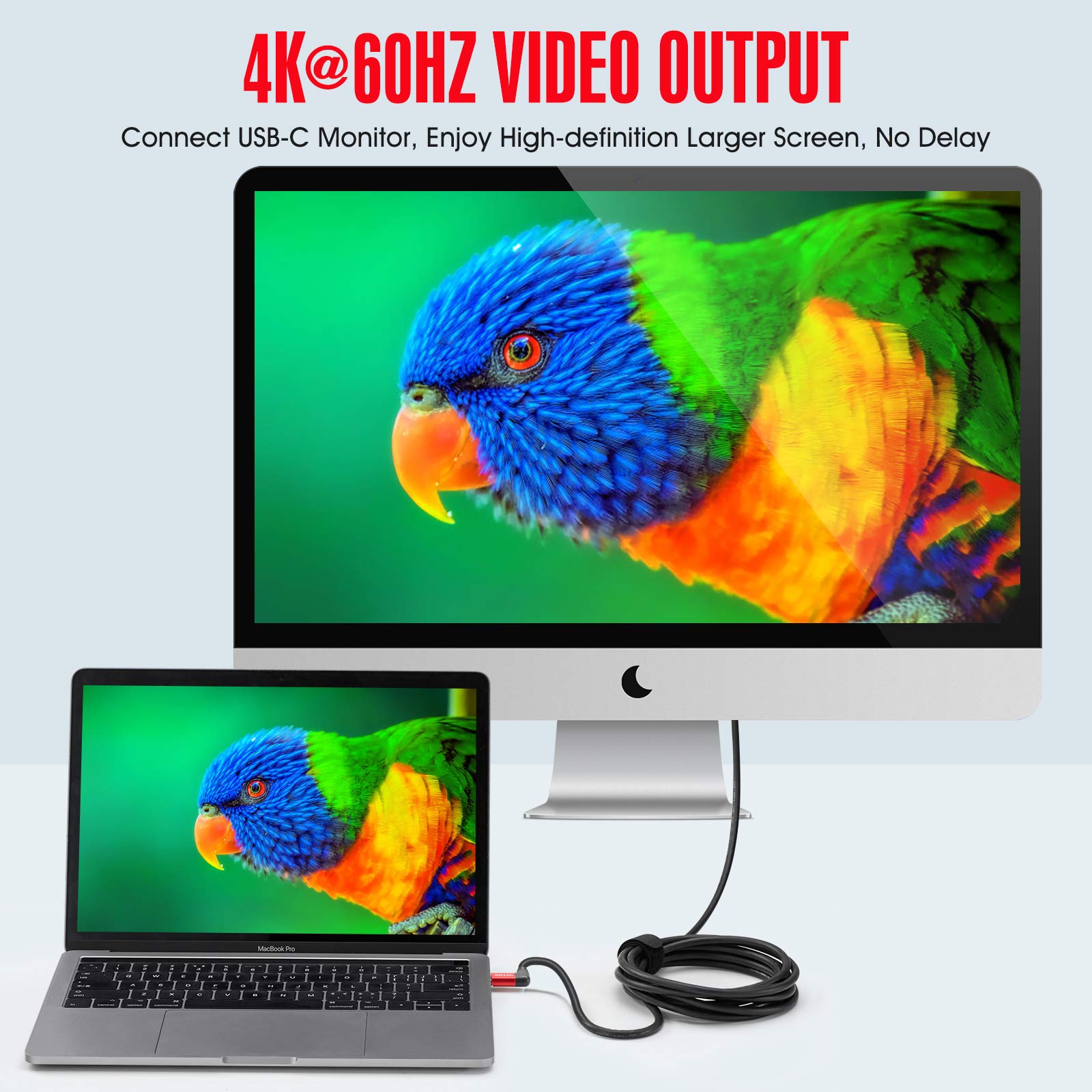 RIITOP USB 3.1 C vers C 100 W, transfert de données 10 Gbit/s [angled] [3 mètres]