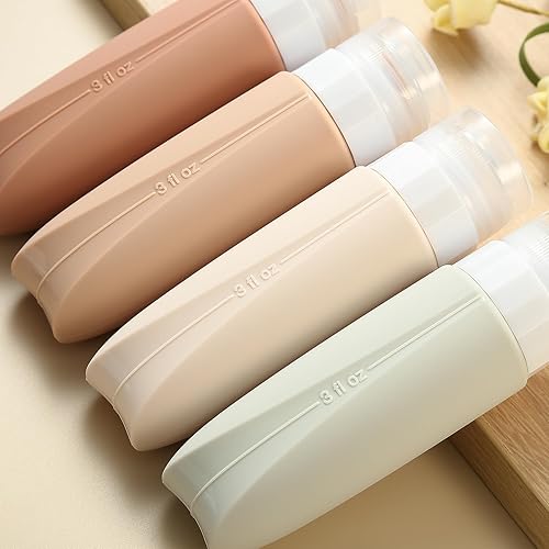 Miniatura 2 de Botellas de viaje para artículos de tocador, aprobadas por la TSA, artículos de aseo de tamaño de viaje de 3 onzas, sin BPA, a prueba de fugas,