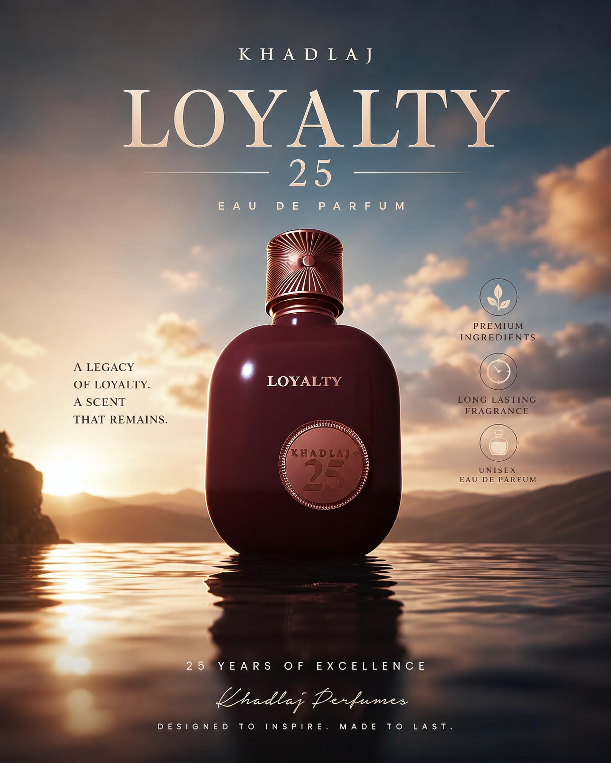 Amazon.com : Khadlaj 25 Loyalty Eau De Parfum Spray, 3.4 Ounce