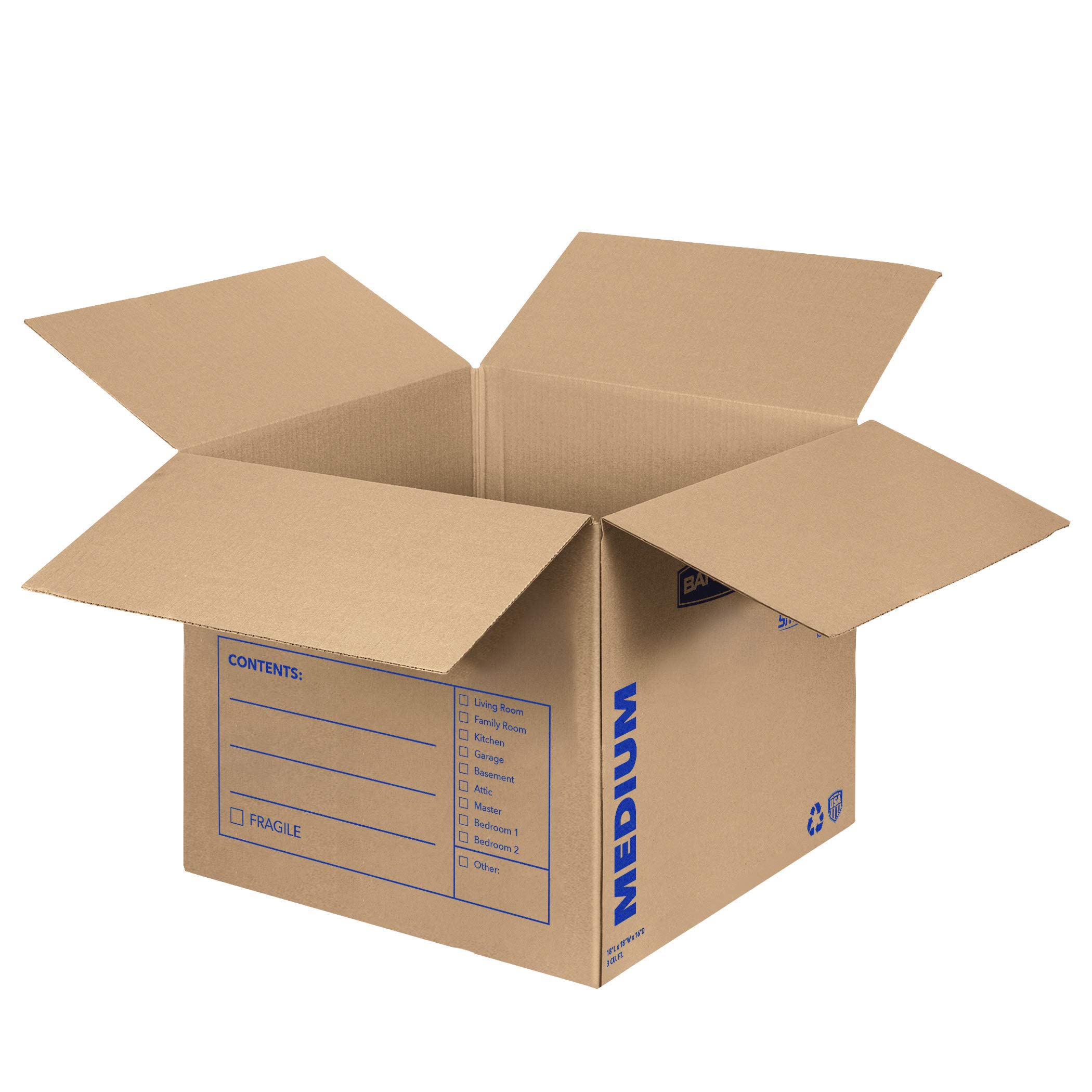 Bankers Box Umzugskartons Basic, vorgedruckt, zum Beschriften, 10 Stück