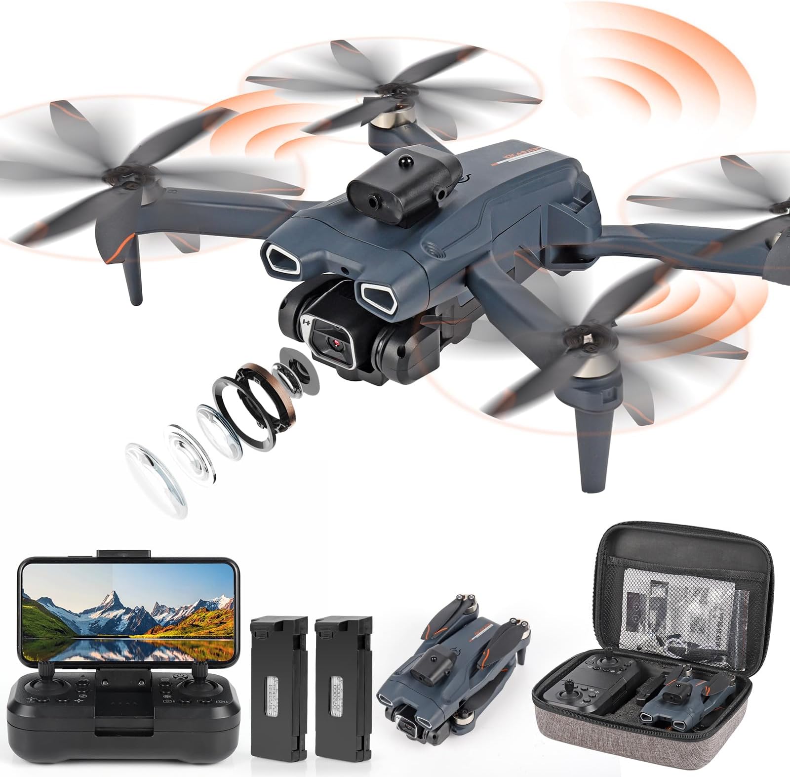 Drone quadricoptère DJI Mini 4 Pro Fly More Combo et télécommande avec Drone quadricoptère DJI Mini 4 Pro Fly More Combo et télécommande avec