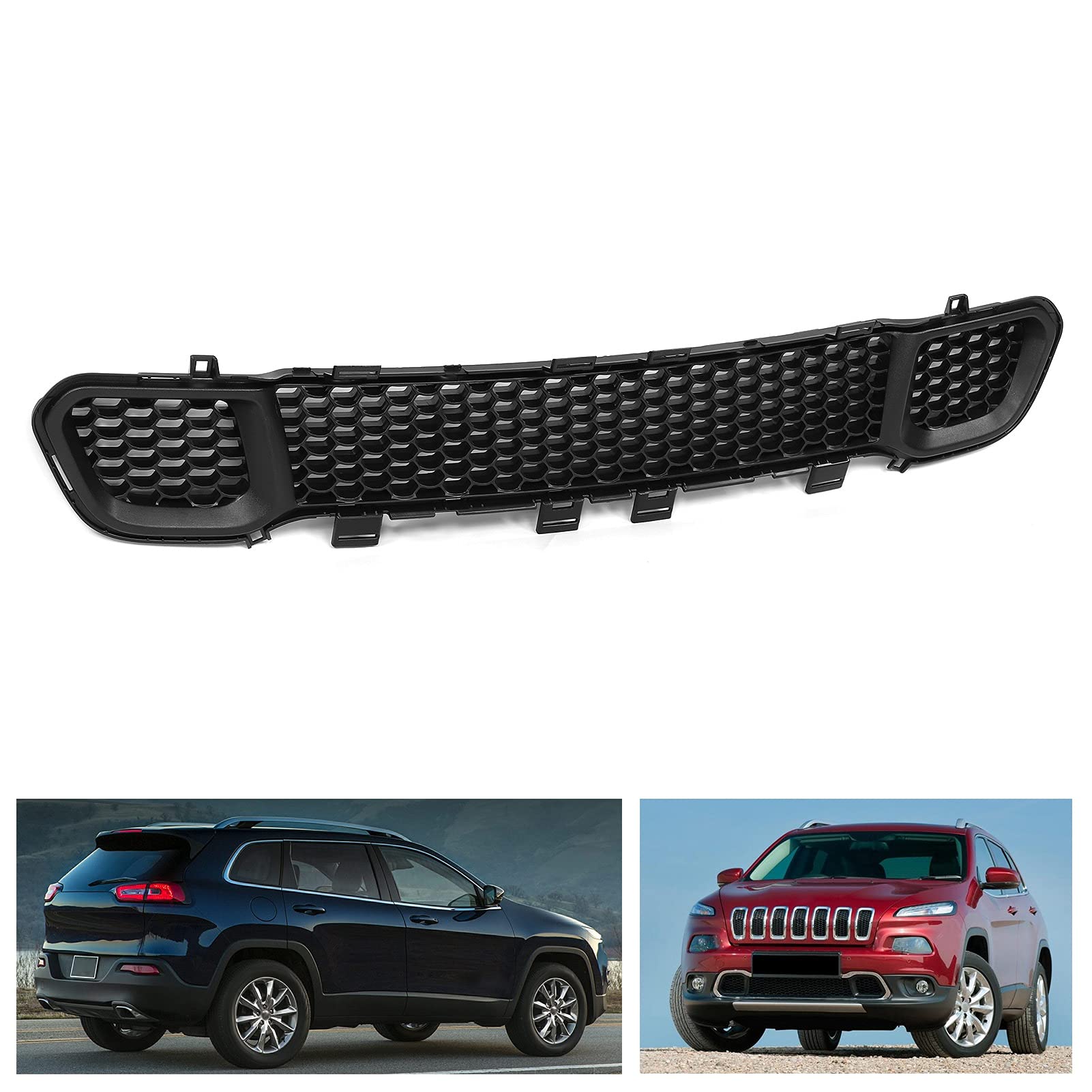 Front Bumper Lower Grille For 2014-2016 Jeep Grand Cherokee – CH1036128 Replacement – Durable Plastic, Taiwan