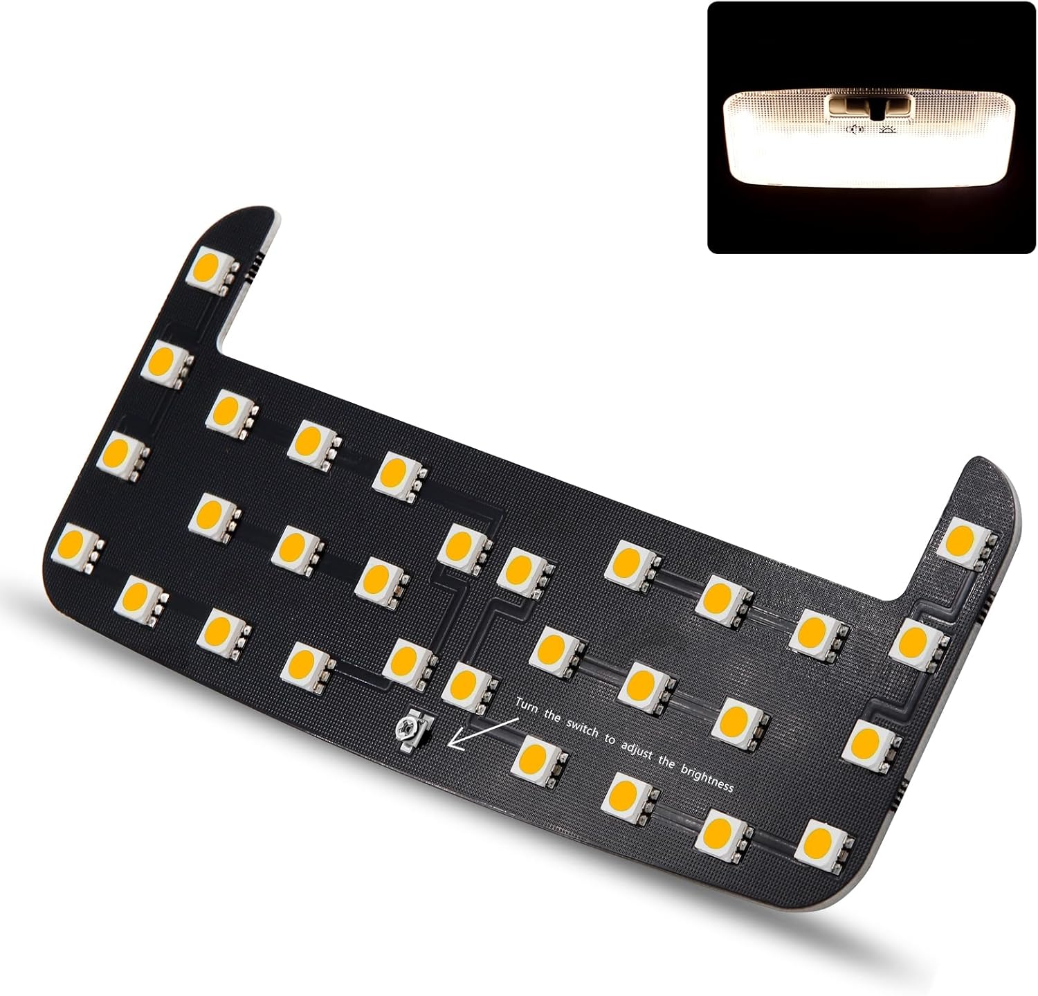 LED Light,Fit For Interior Rear Dome light Upgrade,4500K Warm Yellow Light,Brightness Can Adjust,The Accessories For Toyota RAV4(2006-2021),Corolla,Camry,Highlander(2008-2013),Tacoma,4Runner