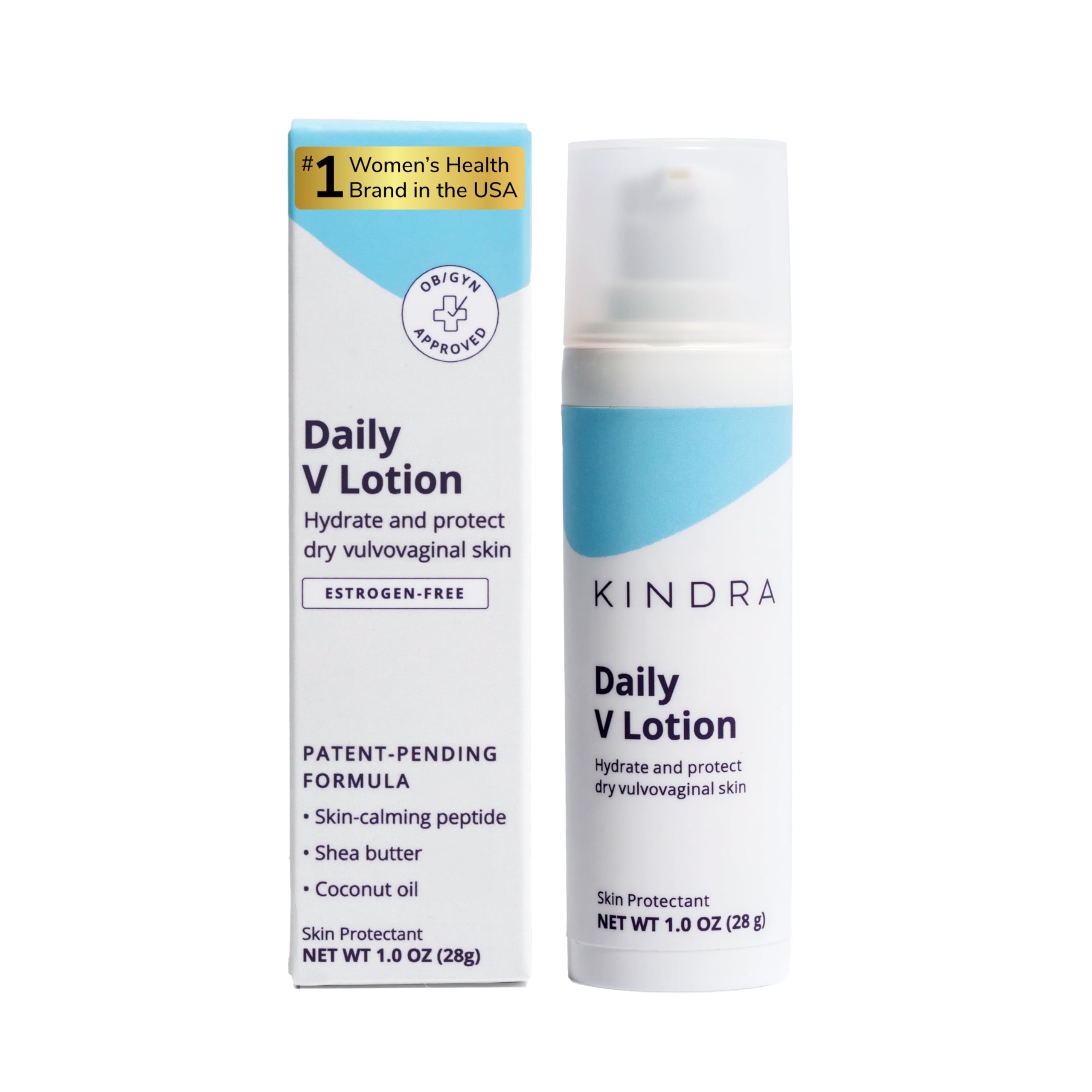 Kindra Daily V Moisturizer Lotion - FSA HSA Eligible Vaginal Cream For Vaginal Dryness And Discomfort - Hormone Free, Gyn Tested, pH-balanced, Doctor Recommended - 60 Applications