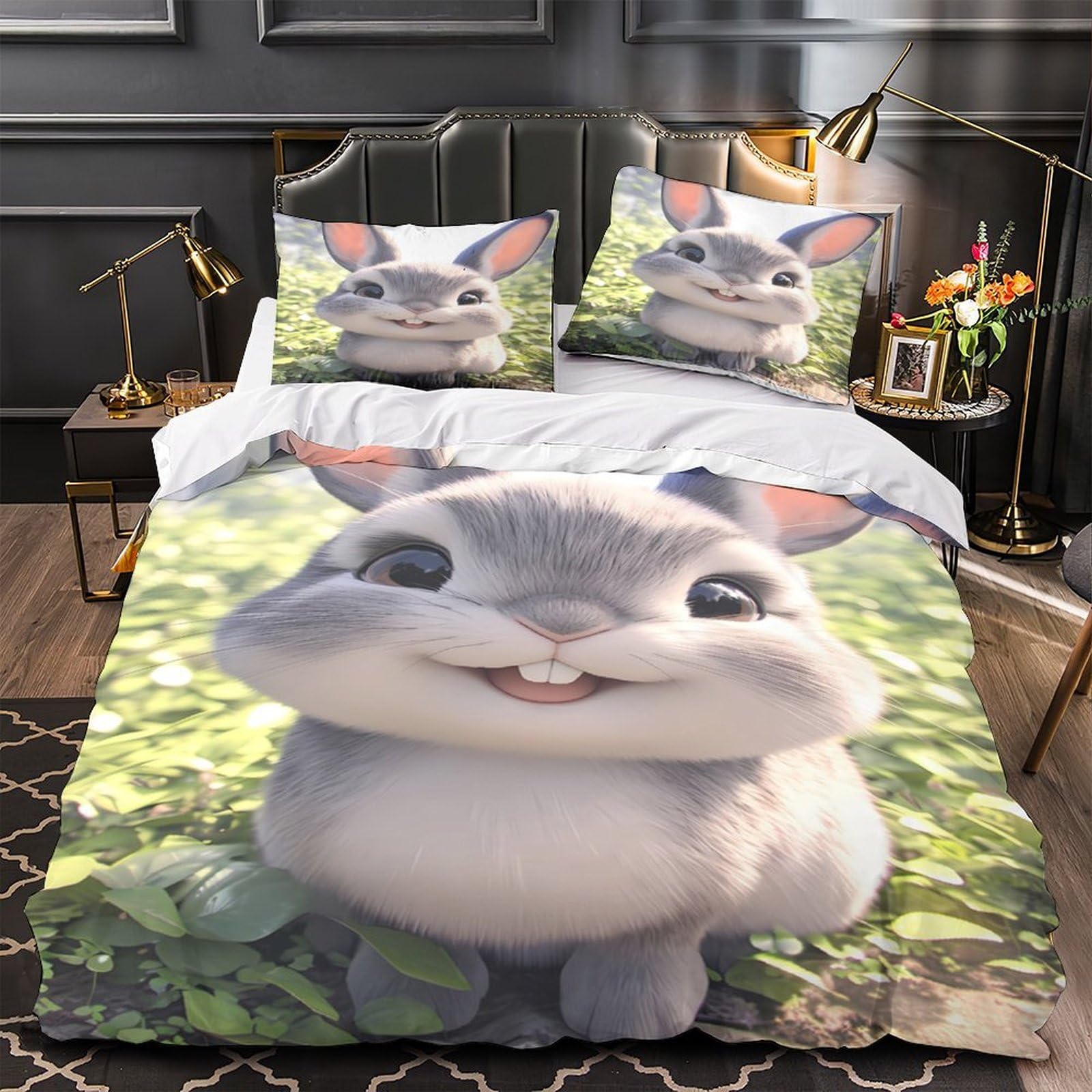 Housse de couette lapin hypoallergique pour protéger la peau sensible des garçons