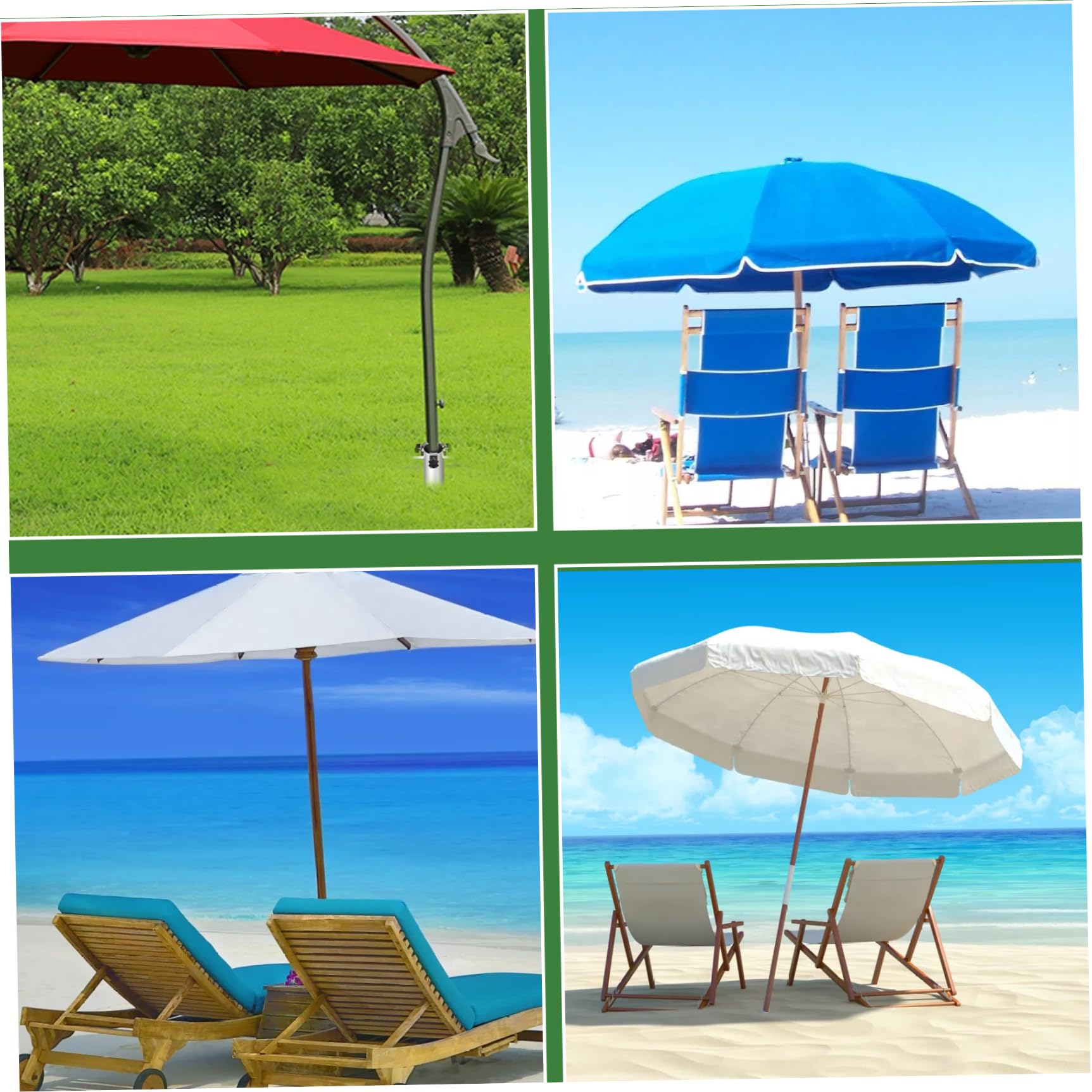 Ancre de Sable pour Parasol de Plage, Support Parasol Robuste 20 Pouces, Ancre Plage réglable, Support en Spirale sans Creuser, Sable pour