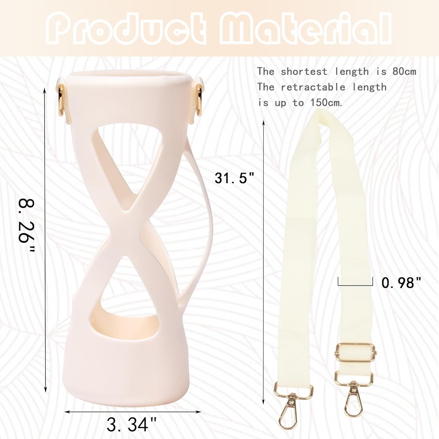 Silicone Boot with Handle for Owala Freesip Water Bottle 24 Oz, Water Bottle Carrier Grip Accessories for Running Bike, Gym Or Jogging - Image 5