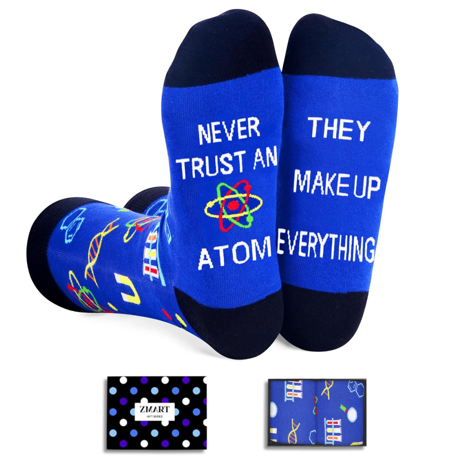 Book Lovers Gift Ideas - Reading Graduation Science Socks for Women Men