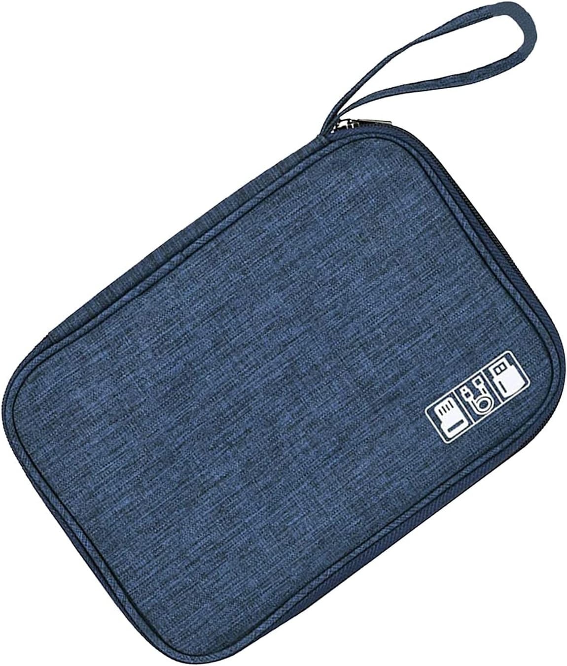 SHRBI Electronic Accessories Bag for USB Cables, Hard Disk, Power Bank, HDD, SD Card, Adapters, Earphone, Mobilephone, Chargers, Wires Gadget and Cable Travel Organizer Bag (Blue)