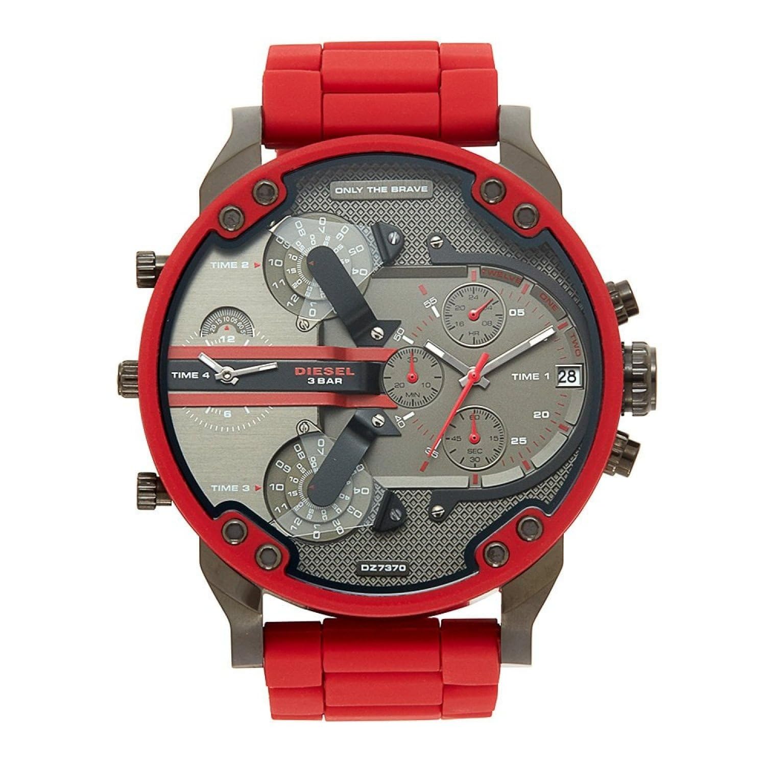 Diesel Reloj para Hombre Mr Daddy 2.0, Movimiento cronógrafo, Caja de Acero Gunmetal de 57mm con Correa de Acero, DZ7370