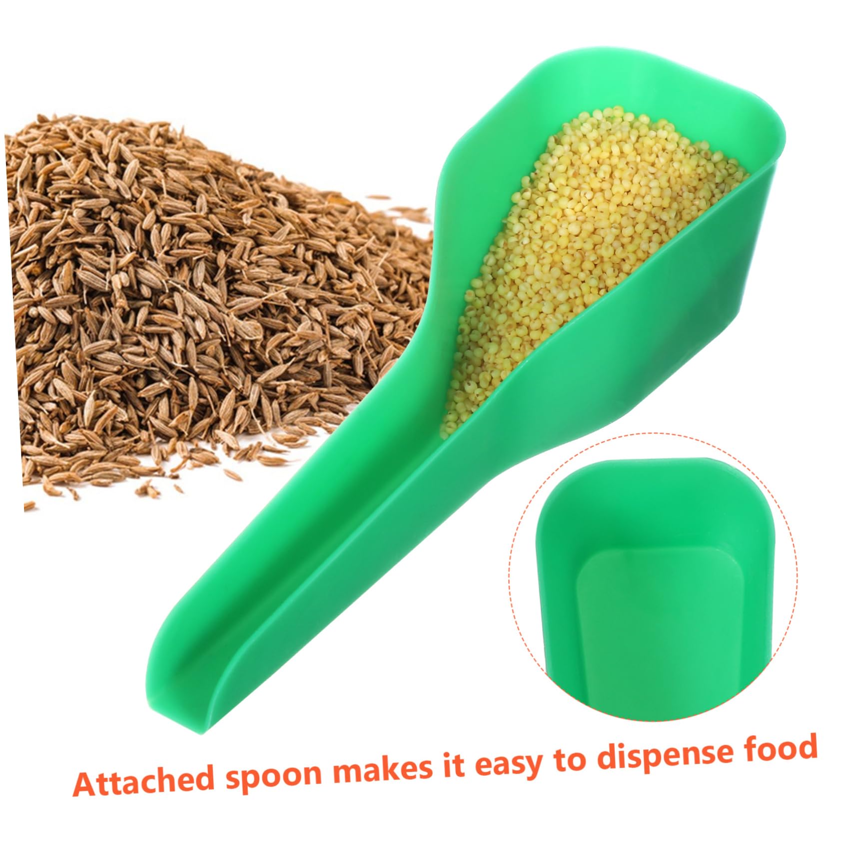 Kisangel 4 Juegos De Caja De Comida para Jaula Cuchara para Comida De Pájaros Jaulas para Pájaros Comederos para Dispensador De Agua Cuencos para a Comedero para