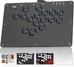 Haute42 アケコン レバーレス コントローラー レバーレス アケコン ボタン枠の追加 極薄の厚さ 天板広め ボタンが外れずに 膝置き可 U16黒 格ゲー向け For PC Switch2 Switch PS4 PS3 持ち運び便利 無遅延 コンパクト RGB LED ホットスワップ ボタン交換可能 適度なボタン間隔 連射機能 日本語説明書 (U16 ブラック)