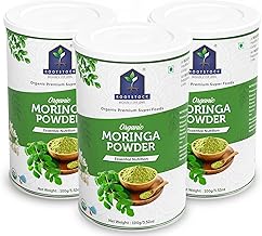 ROOTSTOCK Organic Moringa Powder 300gm, 100% Pure & Natural, Superfood for Energy, Immunity & Wellness, Rich in Vitamins & Antioxidants, Ideal for Smoothies & Daily Health Boost 100g (Pack of 3)