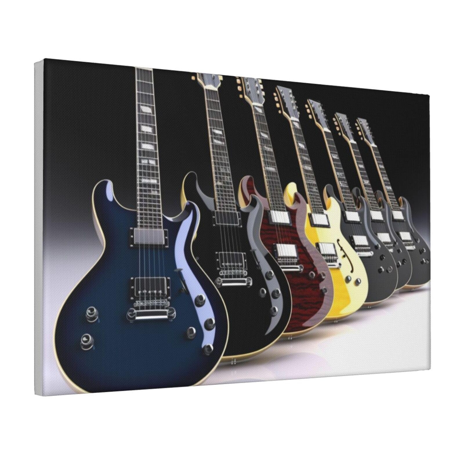 Framed Wall Art for Living Room Art Work, electric guitar Picture Prints Modern Office Wall Paintings Poster Aesthetic Wall Decorations for Home Decor Ready To Hang 12"x18"