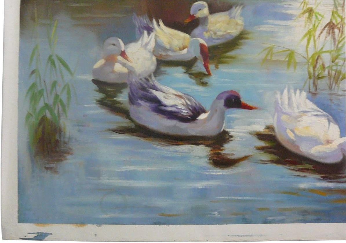 orientliving Oil Paint Canvas Art Ducks Family Wall Decor Painting acs320