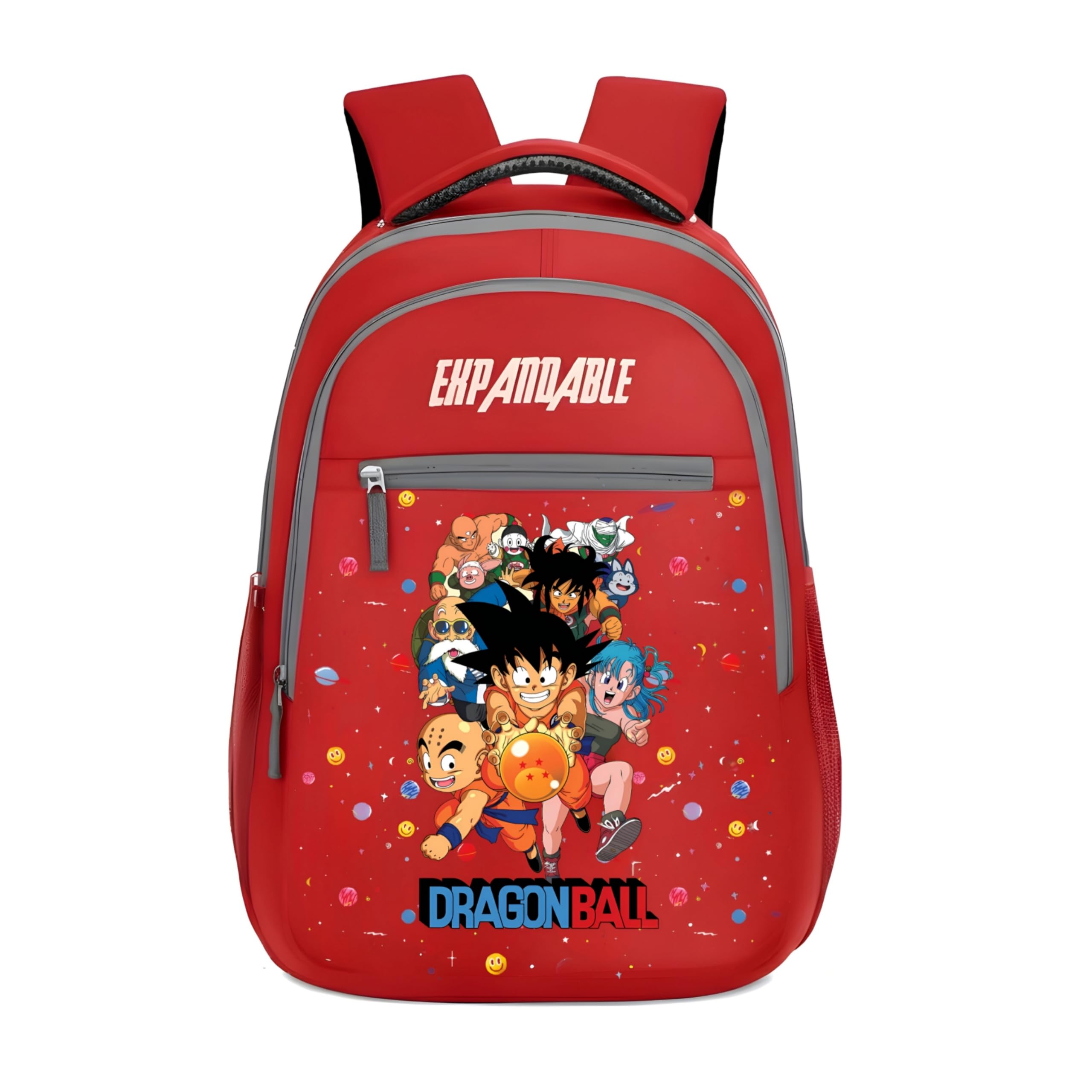 Dragon Ball Z Kids Backpack – Red School Bag with Goku & Friends Graphics – Lightweight, Water-Resistant Travel Rucksack for Boys, Girls, and Anime Fans-image-11