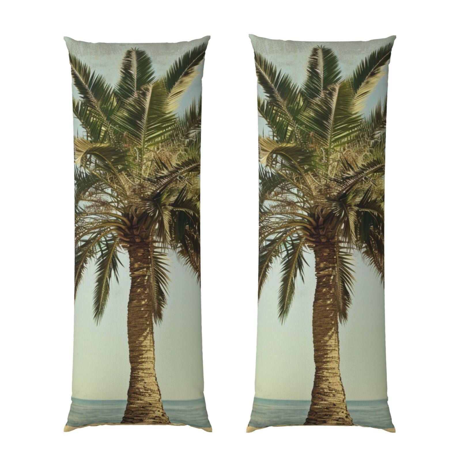 Body Pillow Cover 20x54 Inch, Palm Tree Tropical Print Long Lumbar Pillow Case with Zipper Long Body Pillowcase Decorative for Bed Sofa Bedroom