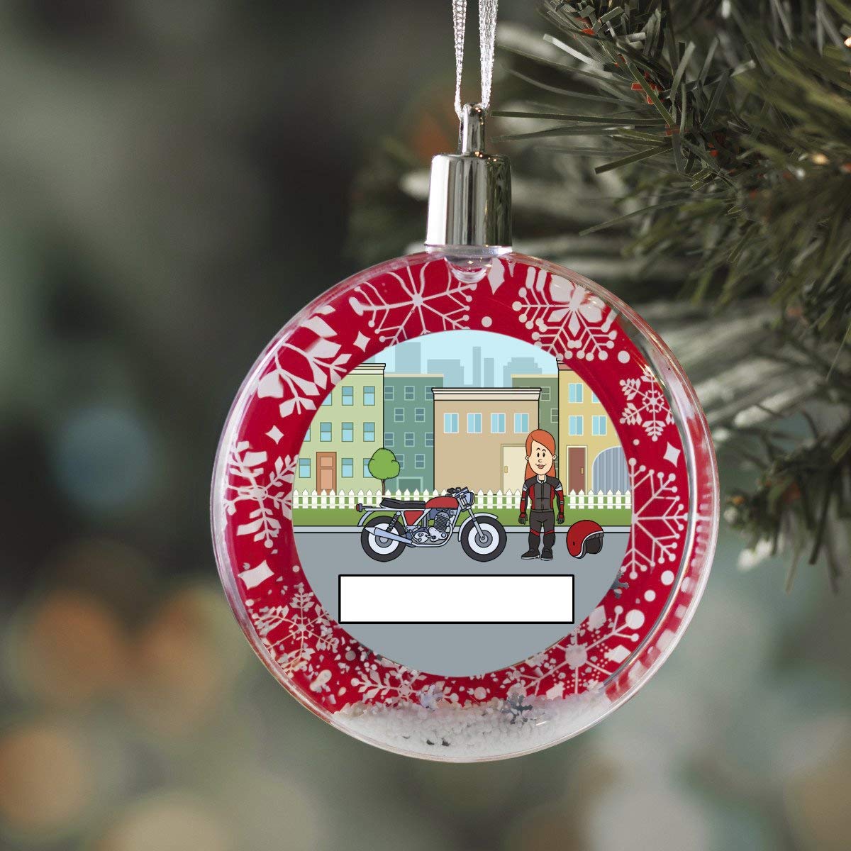 PrintedPerfection.com Personalized StoryLine Cartoon Caricature Snow Globe Christmas Ornament: Electrician - Male