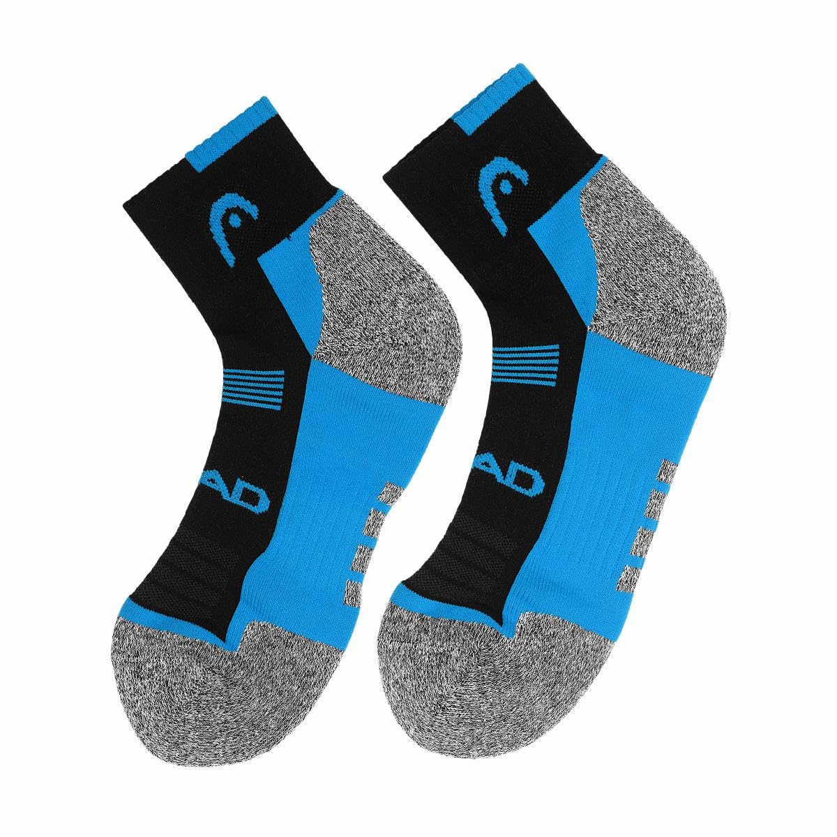 HEAD HSK-85 Ankle Socks (Grey Melange/Sky Blue/Black) - Image 5 thumbnail