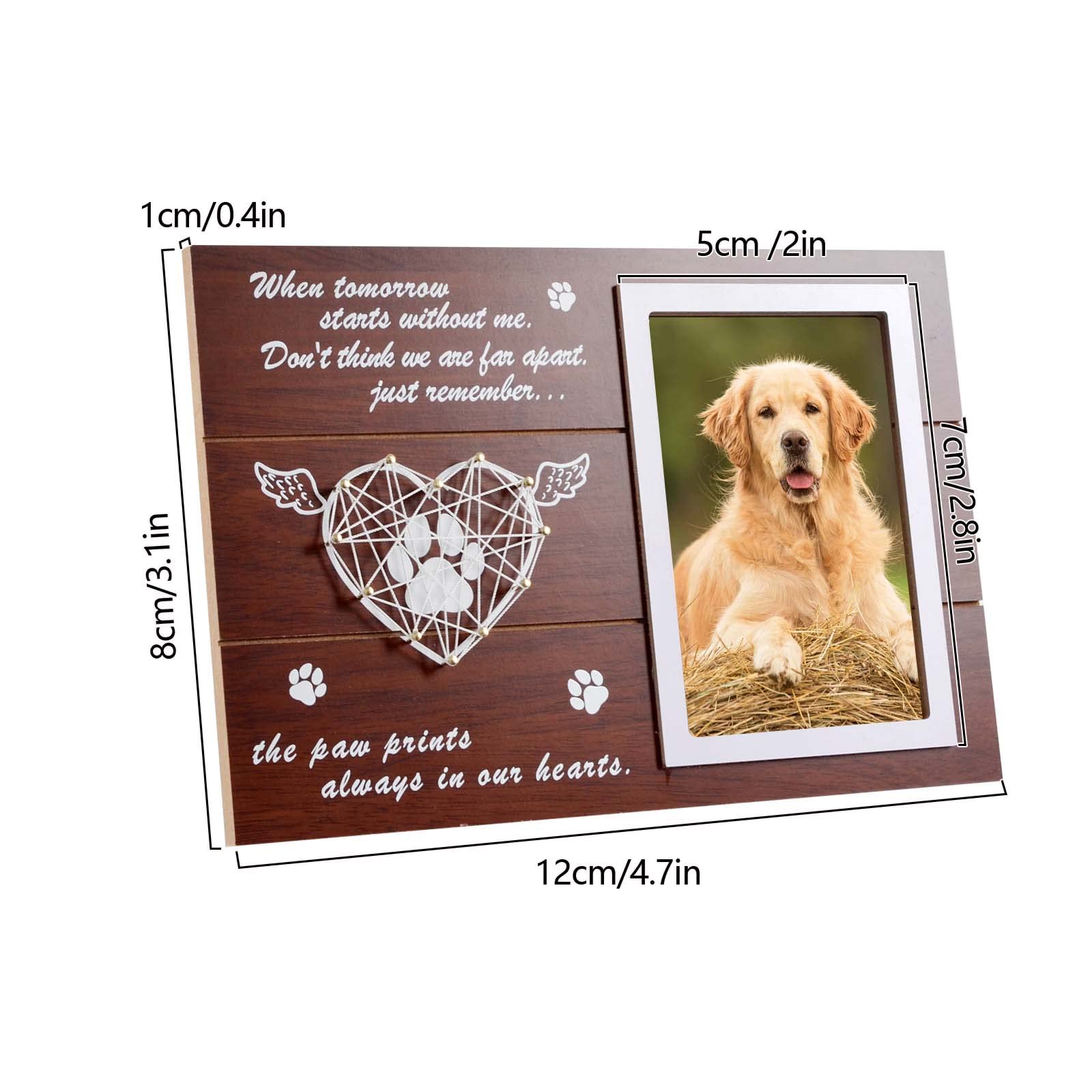Cornice Commemorativa Per Animali Domestici In Legno - Girevole, Per Foto 10x15 Cm - Foto 8