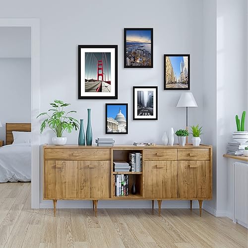 Miniatura 5 de Marco de fotos de 12 x 16 pulgadas, marcos de pintura con diamantes hechos de madera maciza, fotos de 10 x 14 pulgadas con paspartú o de 12 x 16