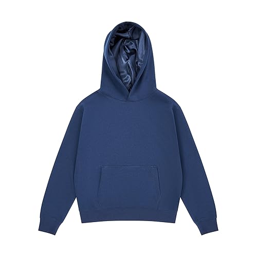 Satin Lined Hoodie – Oversized Hood for Frizz Free Hair,