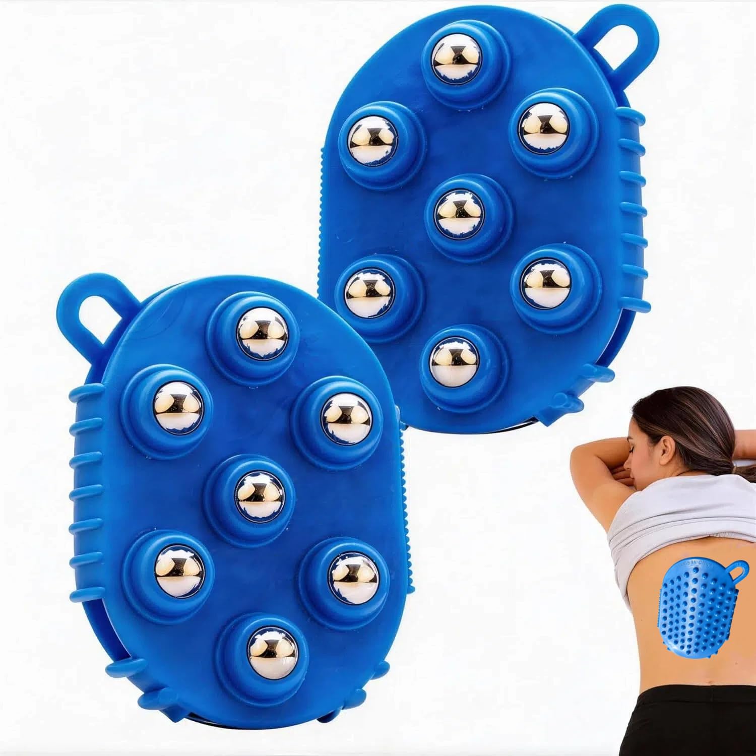 Photo 1 of VOSCHOIX Roller Ball Glove Massager, Lymphatic Massage Tool Gua Sha Fascia Muscle Release for Face, Neck, Back, Abdomen, Legs & Full Body, Medium