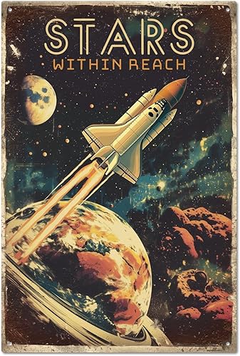 GLOBLELAND Letrero de metal con texto en inglés "WITHIN REACH" con texto en inglés "WITHIN REACH" con texto en inglés "WITHIN REACH" con texto en