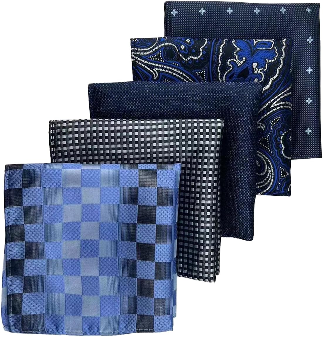 10 Pack Men's Pocket Squares, Soft Hankies Premium Mens Pocket Square Handkerchiefs Set - Image 4